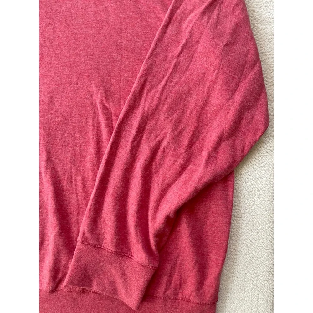 Polo Ralph Lauren Mens XL Pullover Orange Heather Performance Quarter Zip Salmon